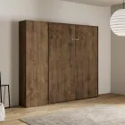 Vertikal hopfällbar dubbelsäng med pelare - Magicompare Viadurini