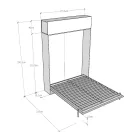 Vertikal hopfällbar dubbelsäng med väggskåp - Magicompare Viadurini