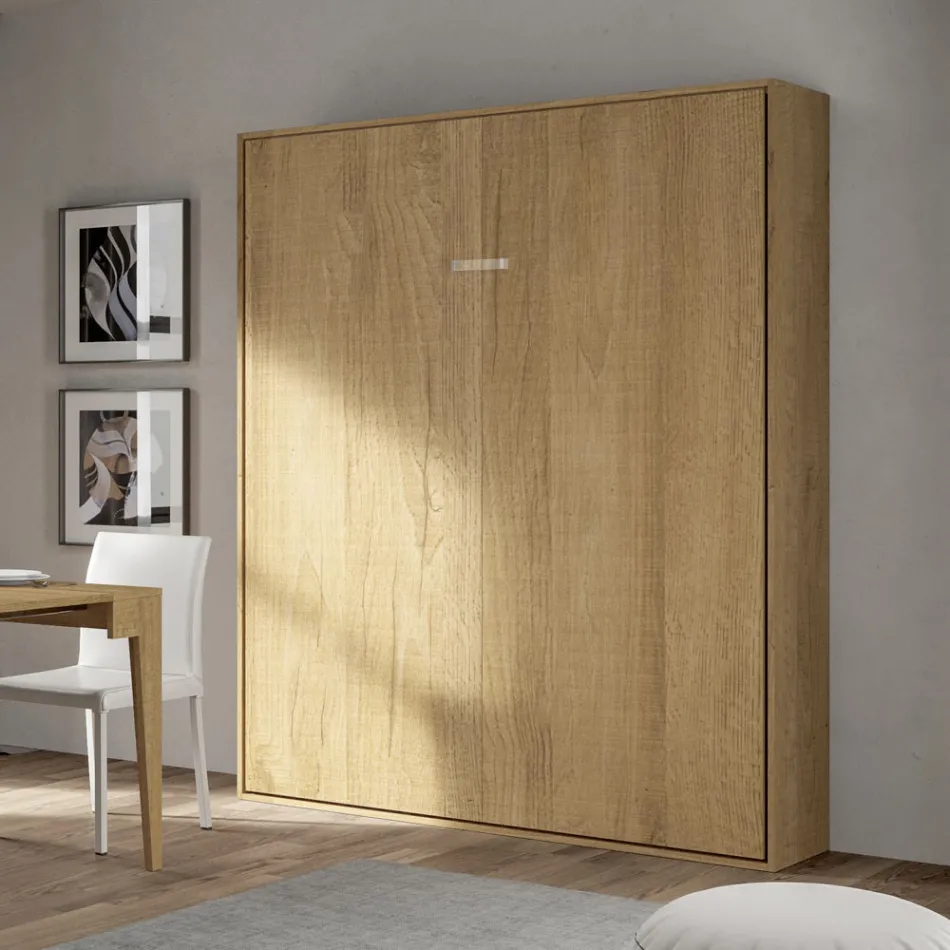 Vertikal hopfällbar dubbelsäng i olika utföranden - Magicompare Viadurini