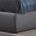 Dubbelsäng med stoppad låda i Corolle tyg av Bolzan Viadurini