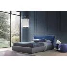 Dubbelsäng med stoppad låda i Corolle tyg av Bolzan Viadurini