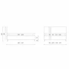 Dubbelsäng med vadderad låda i eko-läder Tillverkad i Italien - Paolo Viadurini