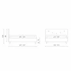 Dubbelsäng med vadderat konstläder i Italien - Mask Viadurini