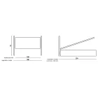 Dubbelsäng med valfri förvaring, 2 sängbord och madrass - Fiuto Viadurini