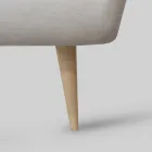 Dubbelsäng med vadderad sängram och sänggavel i järn - Nebbia Viadurini