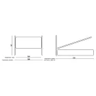 Dubbelsäng med vadderad sängram och sänggavel i järn - Nebbia Viadurini