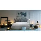 Dubbelsäng med stoppad sängram i olika utföranden Made in Italy - Design Viadurini