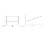 Dubbelsäng med stoppad sängram i olika utföranden Made in Italy - Design Viadurini