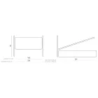 Dubbelsäng med stoppad sängram i Made in Italy-tyg - Rolly Viadurini