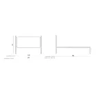 Dubbelsäng med sängram av järn Made in Italy - Pongo Viadurini