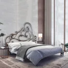 Dubbelsäng med sängram av järn Made in Italy - Pongo Viadurini