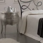 Dubbelsäng med kuddar, madrass och 2 sängbord Made in Italy - Natural Viadurini