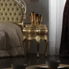 Dubbelsäng med madrass, kuddar och 2 sängbord Made in Italy - Laki Viadurini