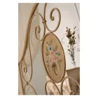 Dubbelsäng med koordinerad fotbräda av järnrör Made in Italy - Chic Viadurini