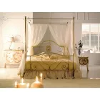 Dubbelsäng med koordinerad fotbräda av järnrör Made in Italy - Chic Viadurini