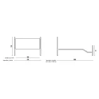 Dubbelsäng med koordinerad fotbräda av järnrör Made in Italy - Chic Viadurini