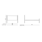Dubbelsäng med matchande fotbräda, madrass och 2 sängbord - Nebbia Viadurini