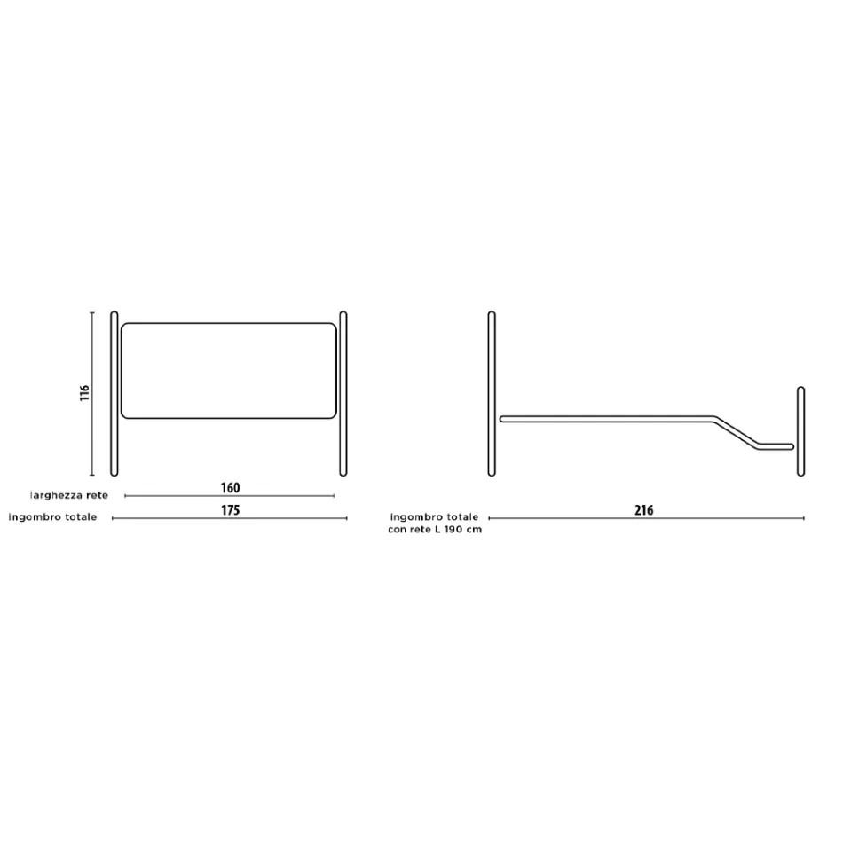 Dubbelsäng med fotbräda i olika utföranden Made in Italy - Finish Viadurini