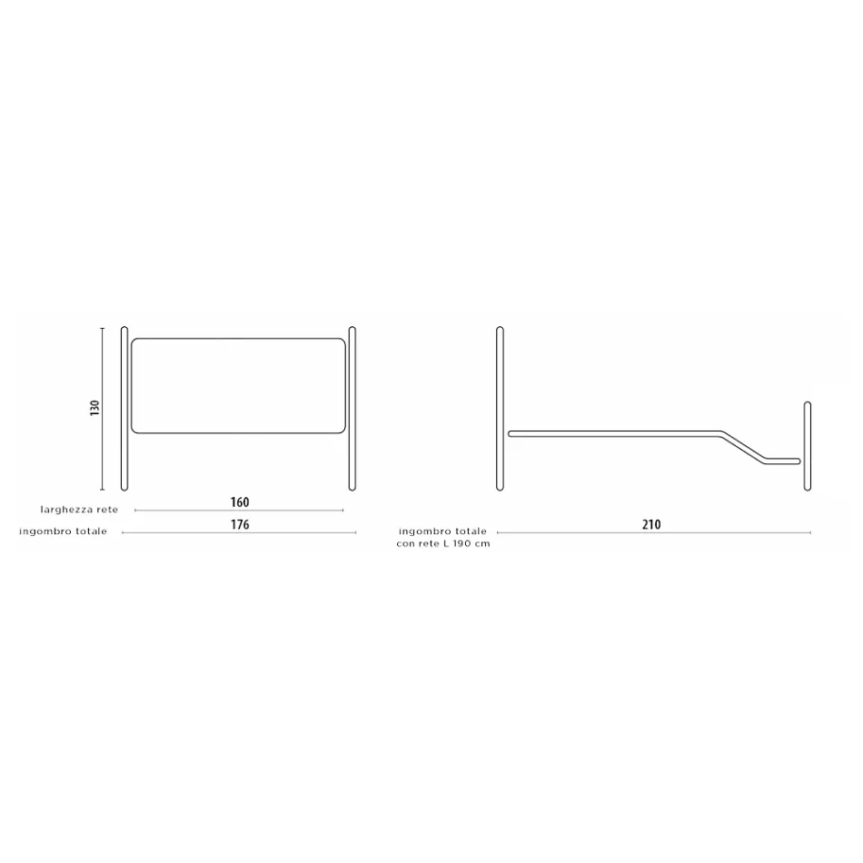Dubbelsäng med fotbräda i olika utföranden Made in Italy - Natural Viadurini