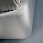 Dubbelsäng med trästruktur täckt av polyuretan - vält Viadurini