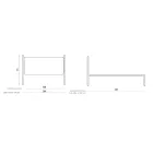 Dubbelsäng med sänggavel och sängram i järn Made in Italy - Finish Viadurini