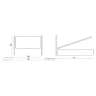 Dubbelsäng med sänggavel i järn och vadderad sängram Made in Italy - Kenzo Viadurini