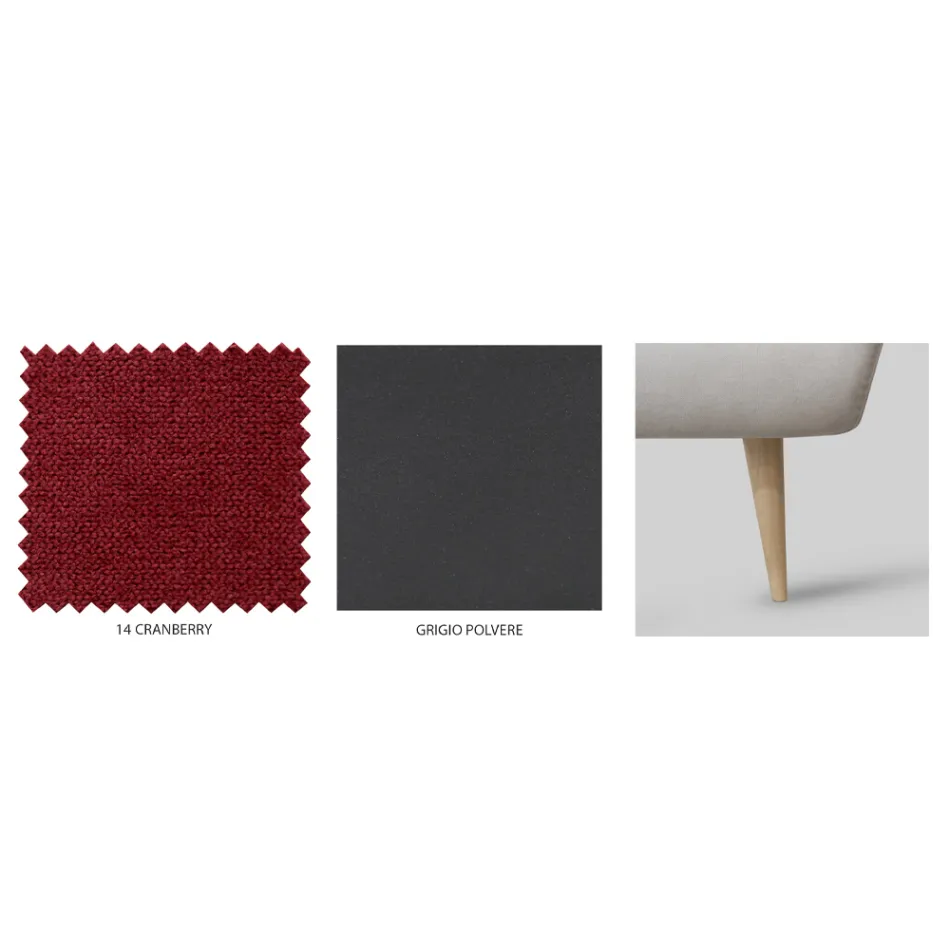 Dubbelsäng med sänggavel i järn och vadderad sängram Made in Italy - Kenzo Viadurini