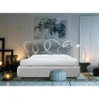 Dubbelsäng med sänggavel i järn och vadderad sängram Made in Italy - Kenzo Viadurini