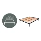 Dubbelsäng med järnrörsgavel Made in Italy - Kenzo Viadurini