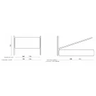 Dubbelsäng med sänggavel i eko-läder eller tyg Made in Italy - Buddy Viadurini