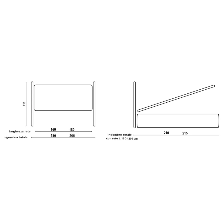 Dubbelsäng med sänggavel i ekoläder Tillverkad i Italien - Fiuto Viadurini