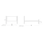 Klassisk stil dubbelsäng i järn och läder Made in Italy - King Viadurini