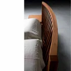 Design dubbelsäng 160x200cm med solid Alain valnötbas Viadurini