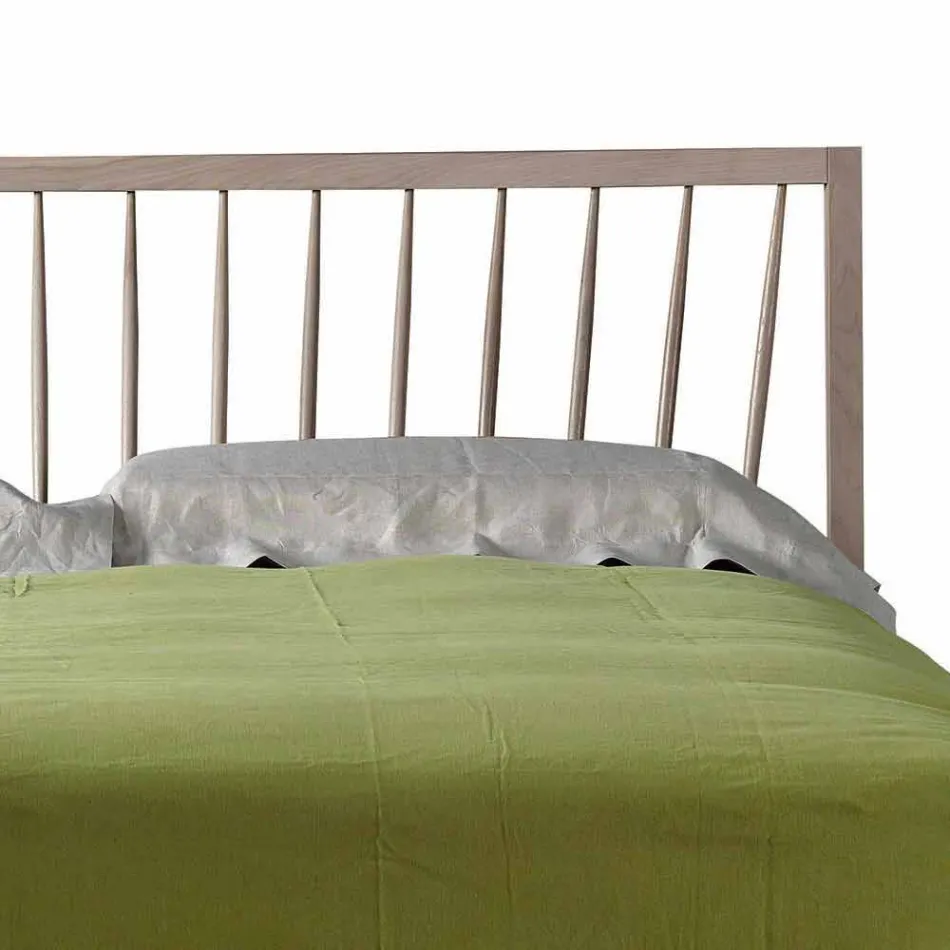 Design dubbelsäng 160x200cm med solid Alain valnötbas Viadurini