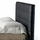 Design dubbelsäng med vadderad huvudbänk Leilo, 160x200 cm Viadurini