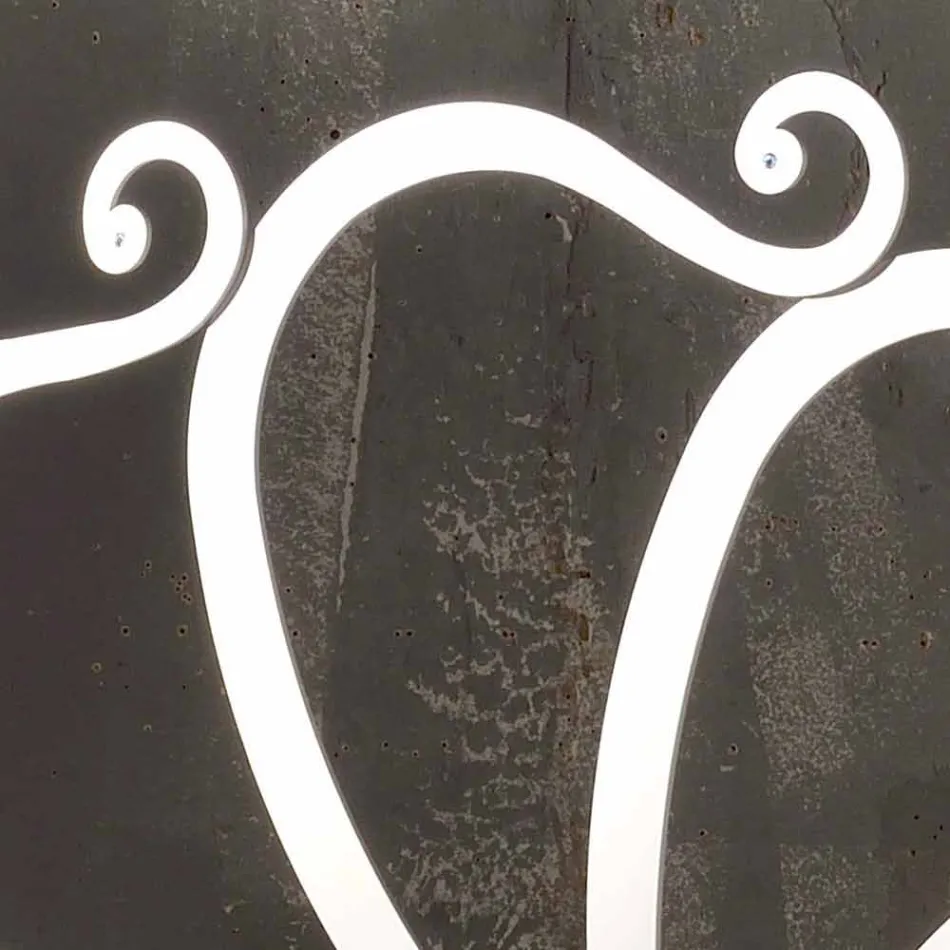 Dubbel konstruktion järn med glasdekorationer i Eden Viadurini