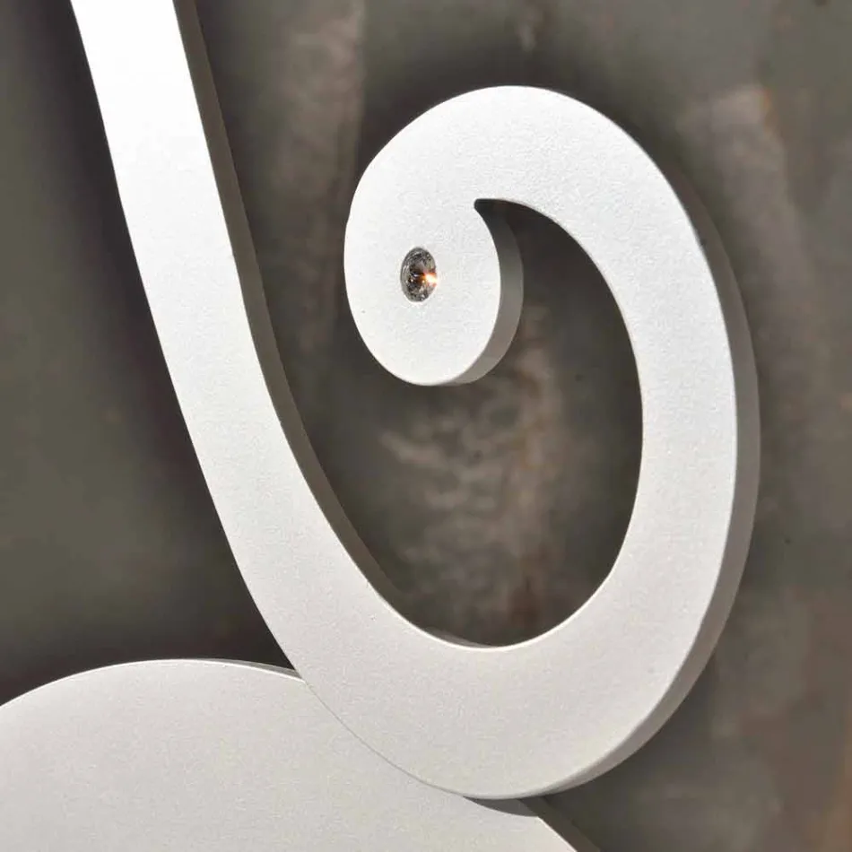 Dubbel konstruktion järn med glasdekorationer i Eden Viadurini