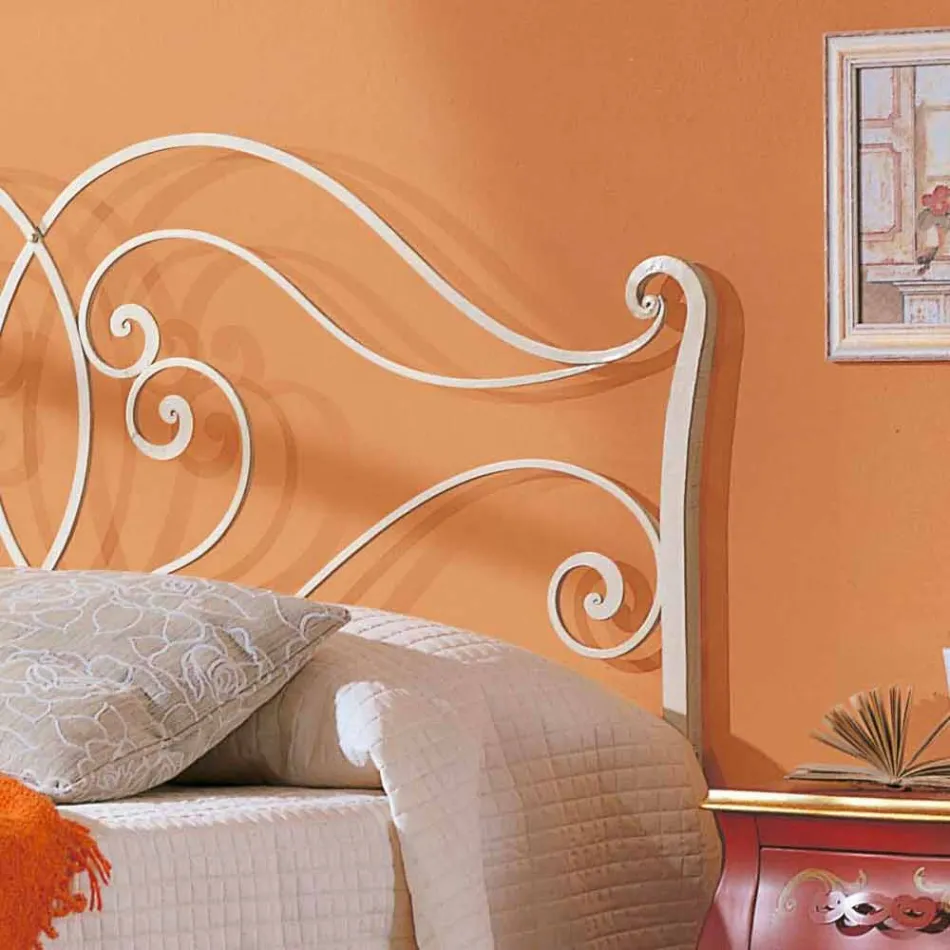 Dubbelsäng på massivt järn Allie design, tillverkad i Italien Viadurini