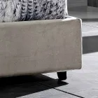 Modern design dubbelsäng med veckad eller quiltad sänggavel - Alano Viadurini