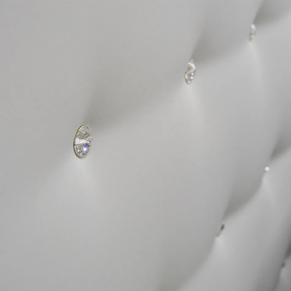 Lyxig dubbelsäng med box och Swarovski Made in Italy – Little Heart Viadurini