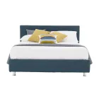 Lyxig dubbelsäng i ekologiskt läder eller tyg med box Made in Italy – Nuvola Viadurini