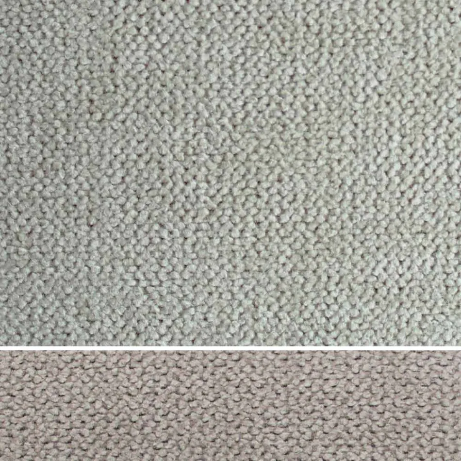 Klädd dubbelsäng med byrå i eko-läder eller tyg - Notre Dame Viadurini