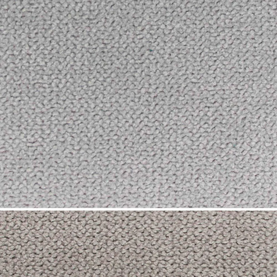 Klädd dubbelsäng med byrå i ekoläder eller tyg - Notre Dame Viadurini