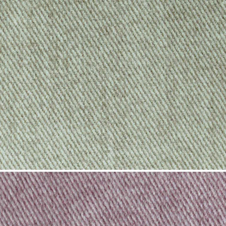 Klädd dubbelsäng med byrå i eko-läder eller tyg - Notre Dame Viadurini