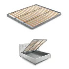 Stoppad dubbelsäng med tygförvaringsenhet - Belle Viadurini