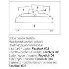 Stoppad dubbelsäng med tygförvaringsenhet - Belle Viadurini