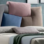 Stoppad dubbelsäng med tygförvaring - Belle Viadurini