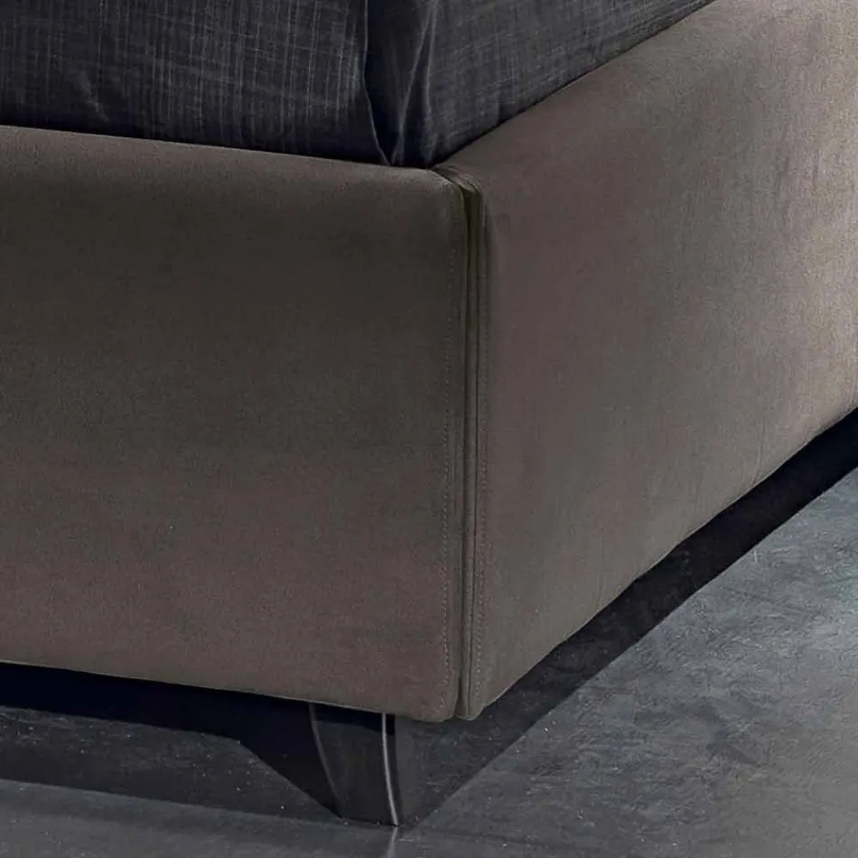 Stoppade dubbelsäng med modern container 160x190 / 200 Reby Viadurini