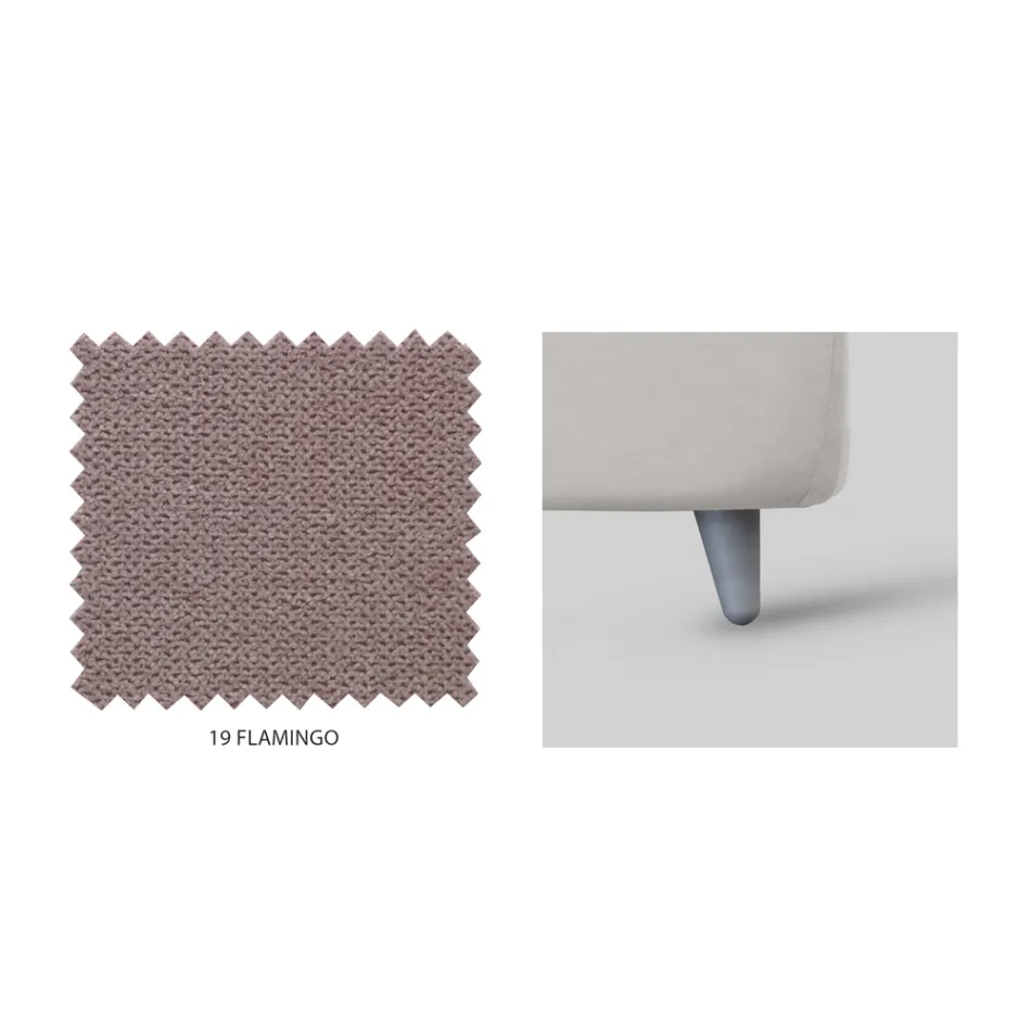 Stoppad dubbelsäng med valfri förvaring Made in Italy - Akira Viadurini