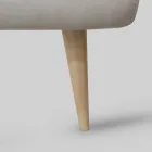 Stoppad dubbelsäng med madrass och 2 sängbord Made in Italy - Rolly Viadurini